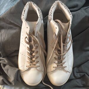 Women's White Leather Sneakers